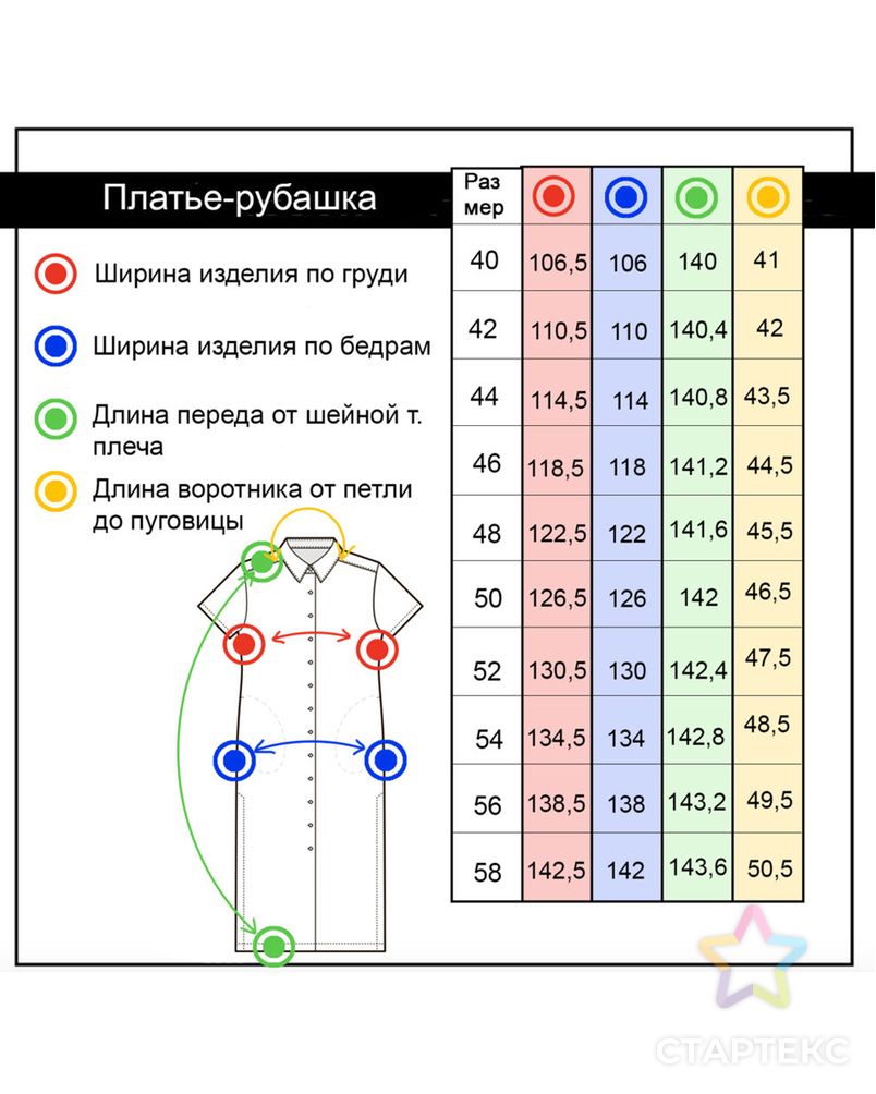 Выкройка: платье-рубашка «Филадельфия» арт. ВКК-3041-11-ВП0719