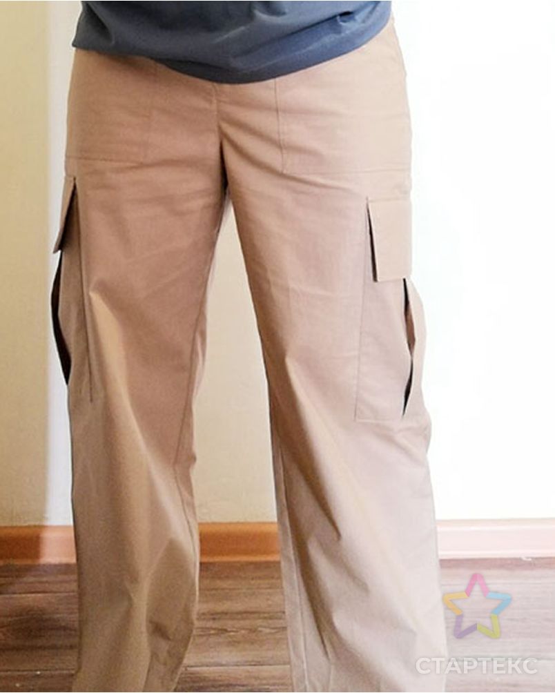 Выкройка: женские прямые брюки карго F032 арт. ВКК-4262-8-ВП1161 4