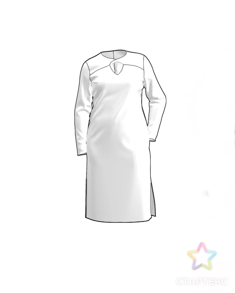 Выкройка: платье-водолазка арт. ВКК-4742-8-ВП1461 - рис. 1