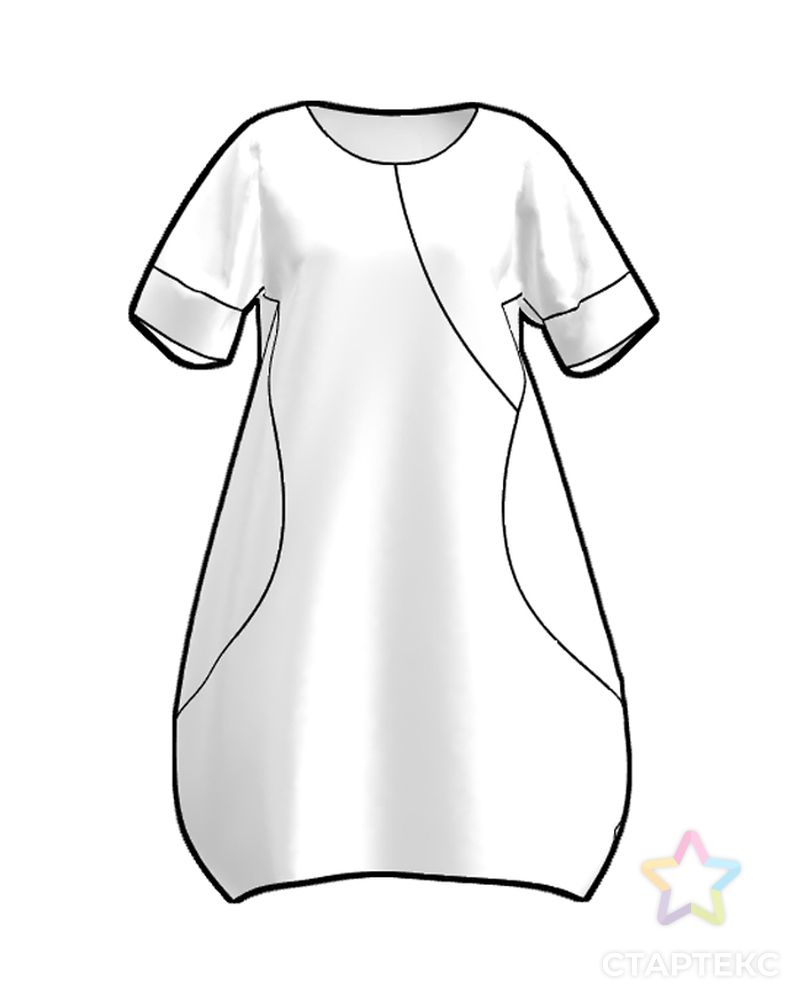 Выкройка: женское платье в стиле бохо F026 арт. ВКК-4195-1-ВП1088 5