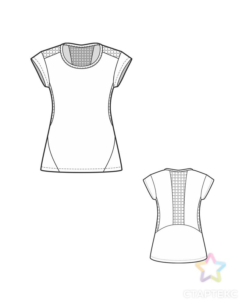 Выкройка: женская спортивная футболка «Шона» арт. ВКК-2900-14-ВП0579 5