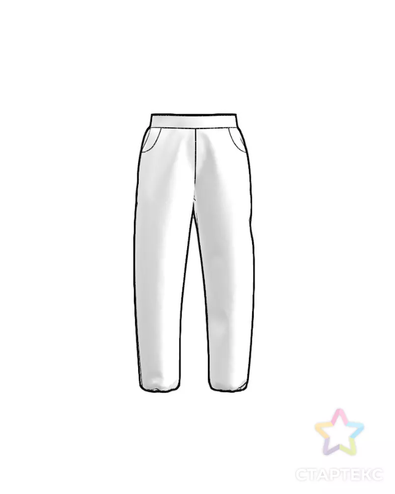 Выкройка: детские брюки на резинке_ Д1-32 арт. ВКК-5010-3-ВП1623 - рис. 5