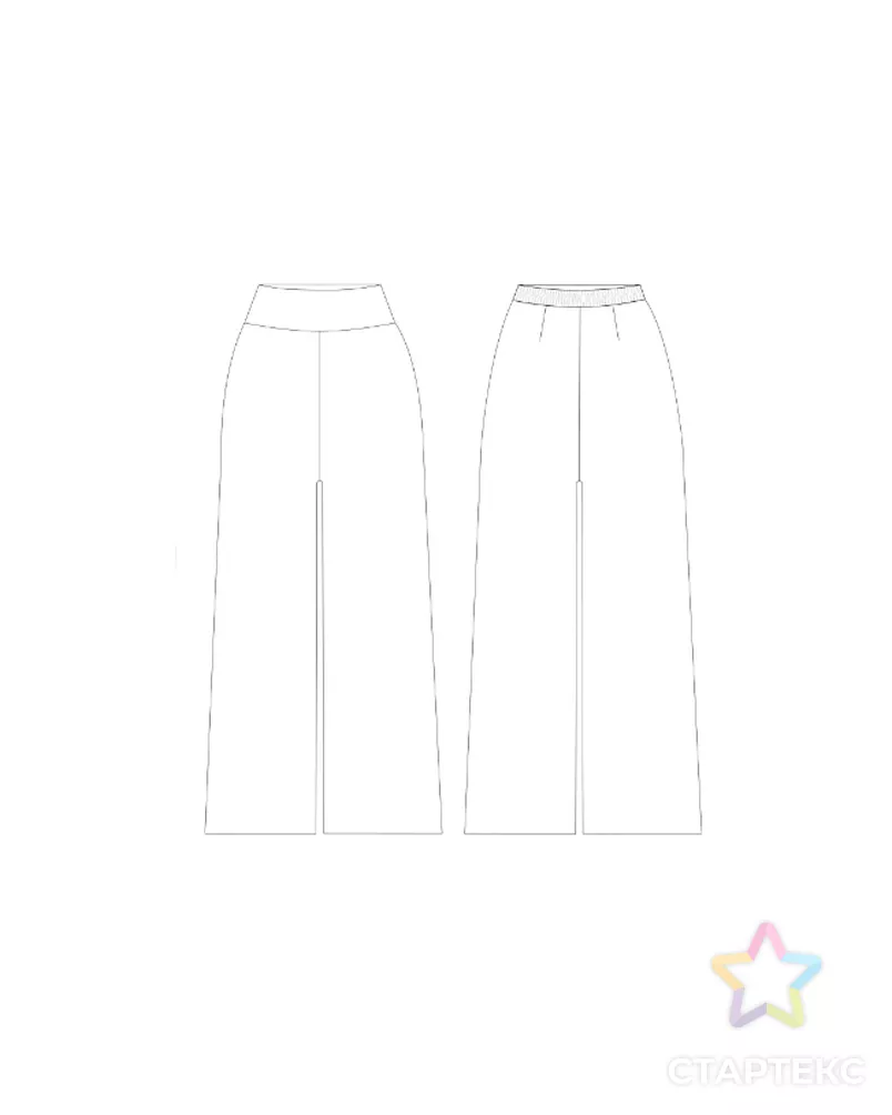 Выкройка: брюки на кокетке арт. ВКК-5138-5-ВП1764 - рис. 5
