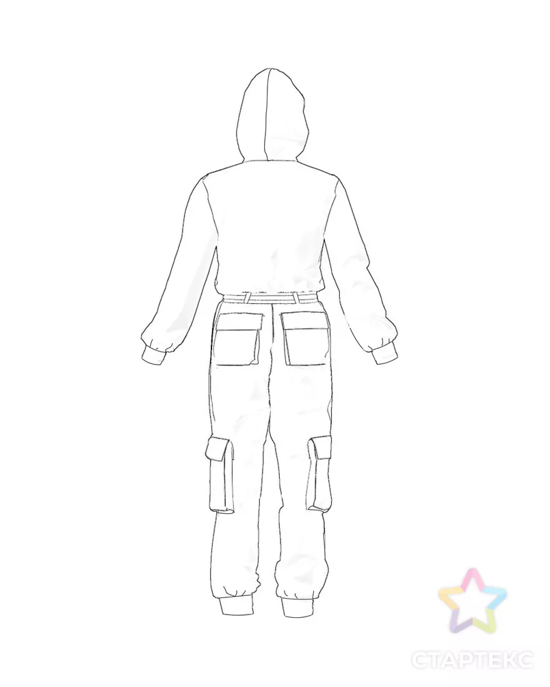Выкройка: комбинезон из сериала «Игра в кальмара» арт. ВКК-2914-6-ВП0594 - рис. 5