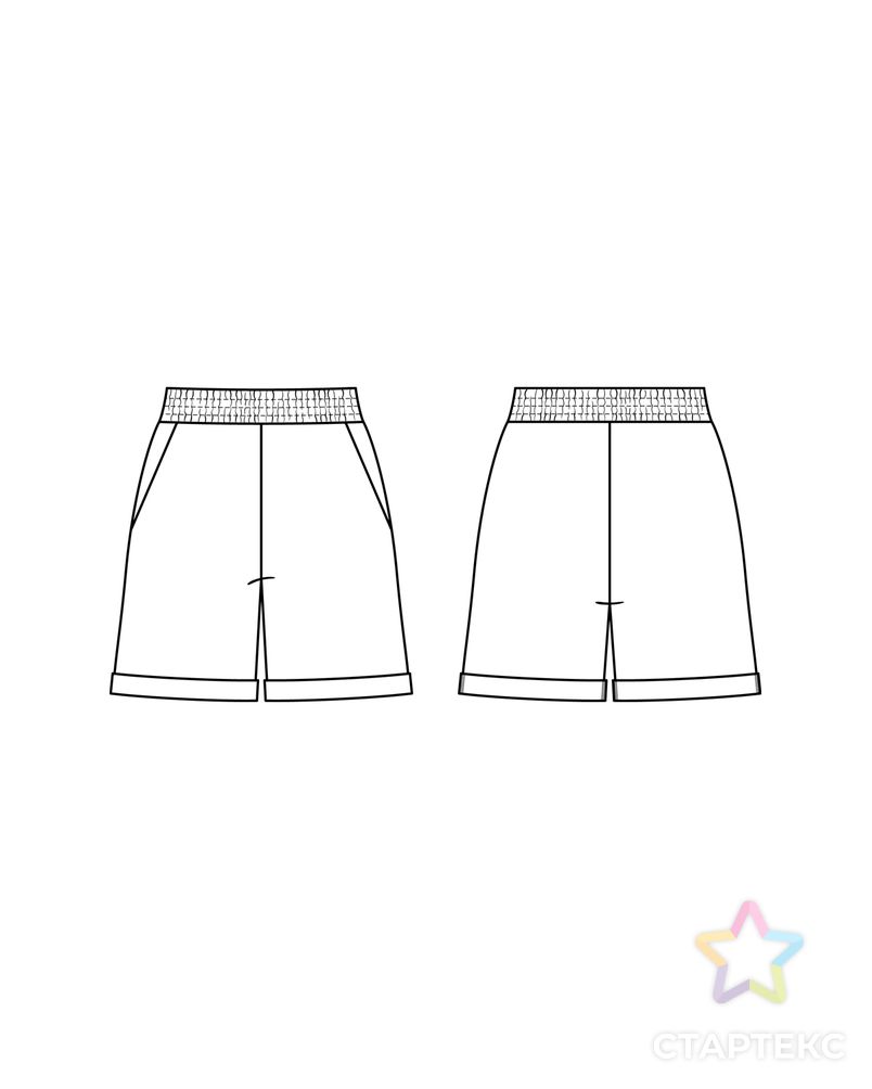Выкройка: женские шорты-брюки «Ле-Ман» арт. ВКК-3037-24-ВП0713