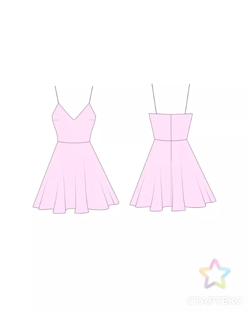 Выкройка: платье-сарафан на бретелях №142 арт. ВКК-5205-19-ВП1811 - рис. 5