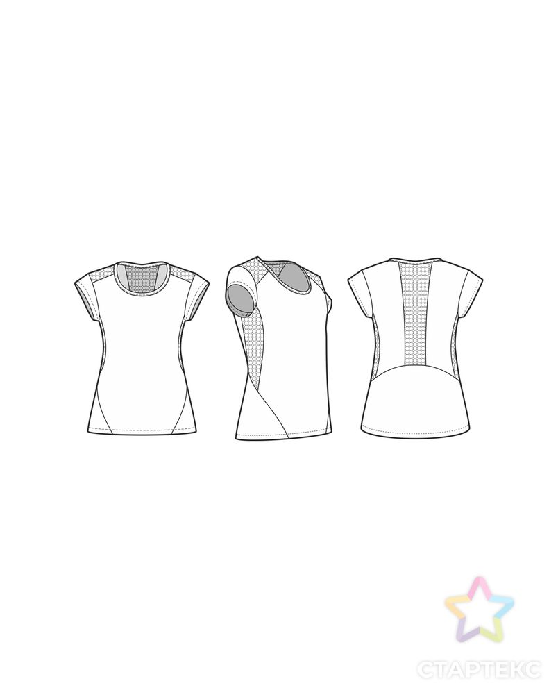 Выкройка: женская спортивная футболка «Шона» арт. ВКК-2900-13-ВП0579 6