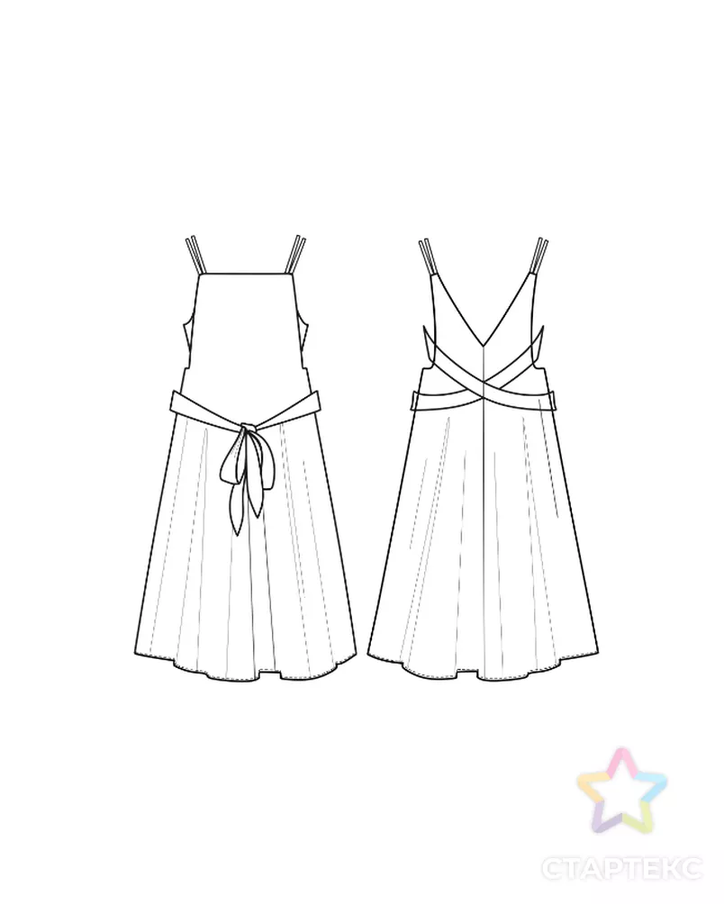 Выкройка: сарафан с открытой спиной_397 арт. ВКК-5203-6-ВП1808 - рис. 4