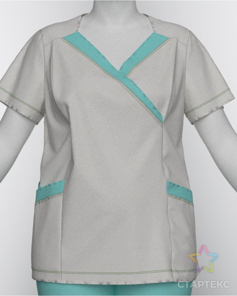 Выкройка: медицинская блуза «Галя» арт. ВКК-3016-24-ВП0692 8