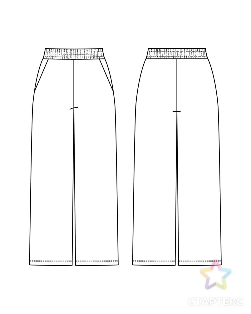 Выкройка: женские шорты-брюки «Ле-Ман» арт. ВКК-3037-24-ВП0713 6