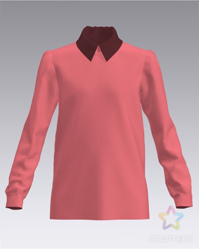 Выкройка: школьная блуза Д207 арт. ВКК-4288-1-ВП1183 6