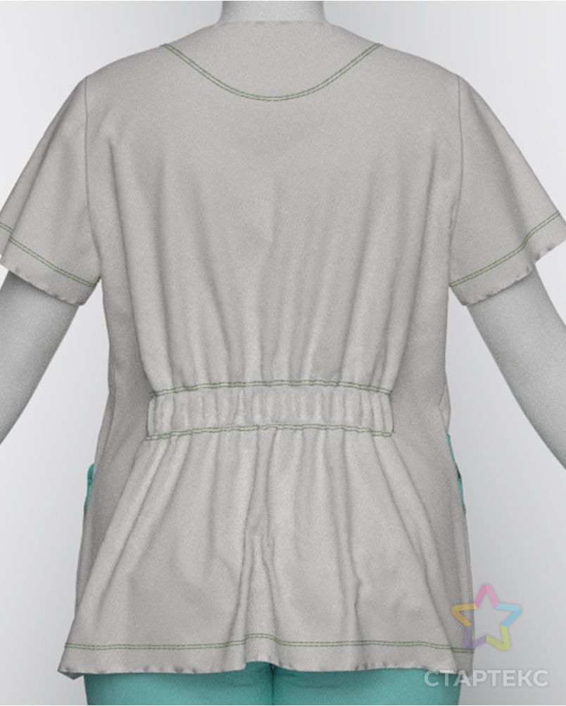 Выкройка: медицинская блуза «Галя» арт. ВКК-3016-24-ВП0692 9