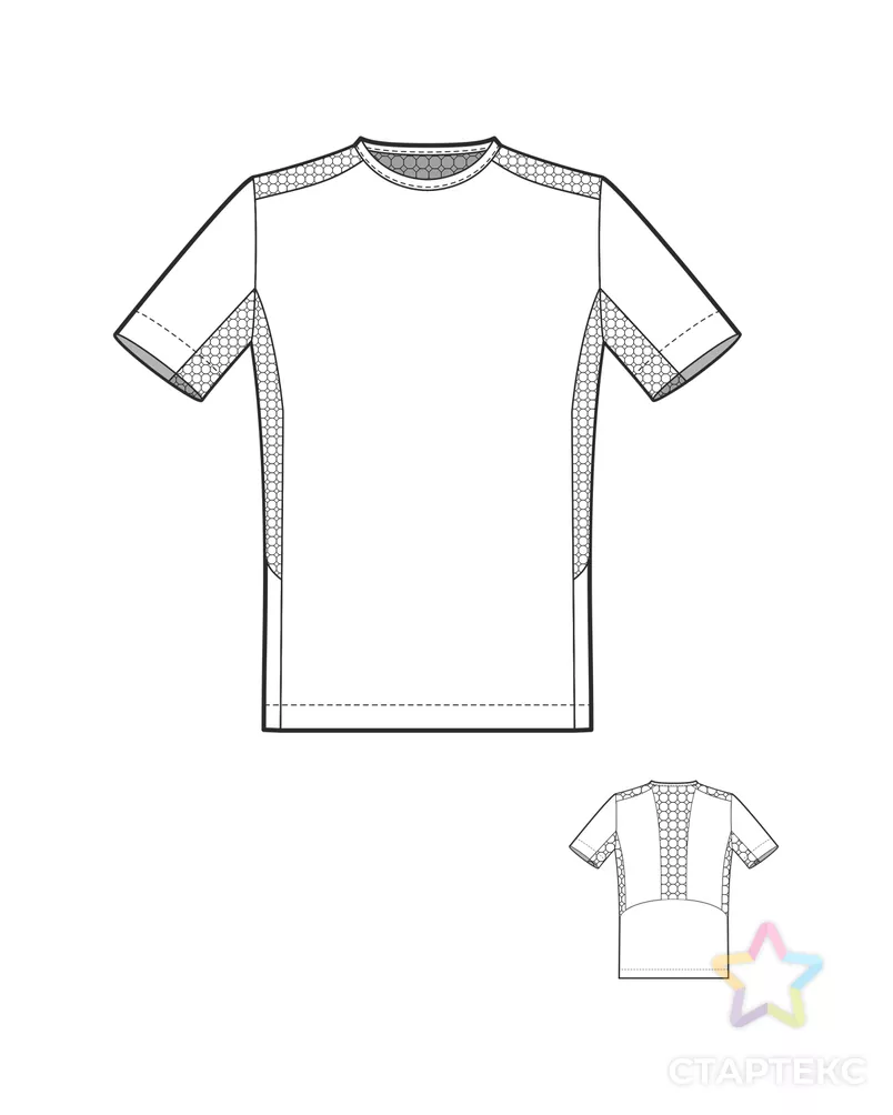 Выкройка: мужская спортивная футболка «Шон» арт. ВКК-2931-23-ВП0609 7