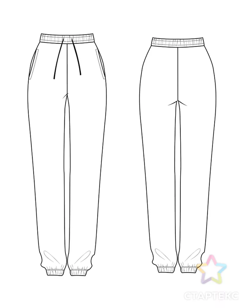 Выкройка: джоггеры «Санторини» арт. ВКК-4172-24-ВП1065 - рис. 8