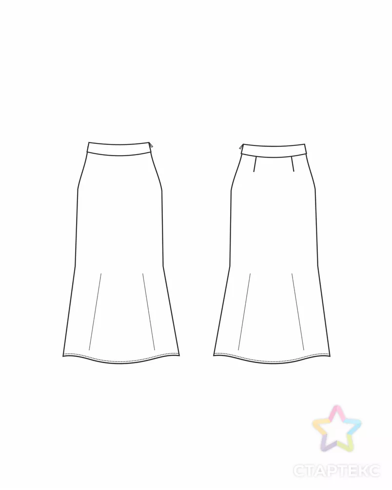 Выкройка: юбка атласная_346 арт. ВКК-5121-2-ВП1747 - рис. 4