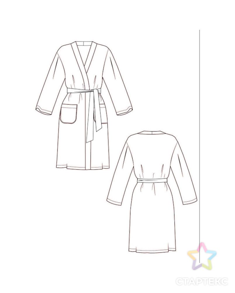 Выкройка: халат кимоно_11 арт. ВКК-4532-9-ВП1335 4