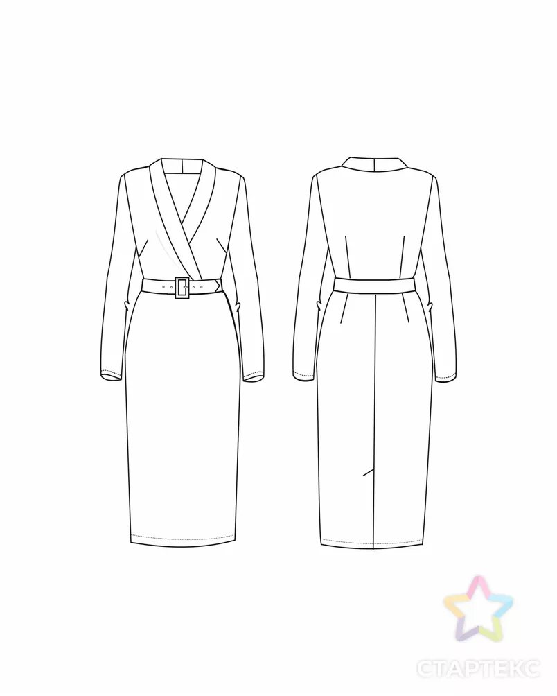 Выкройка: платье_312 арт. ВКК-4973-4-ВП1704 - рис. 2