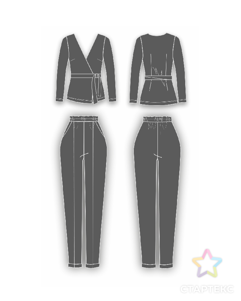 Выкройка: костюм трикотажный № 313 арт. ВКК-4965-3-ВП1613 - рис. 3