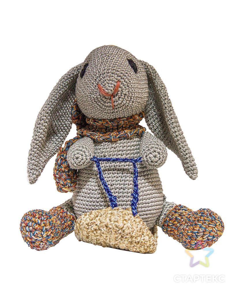Набор для вязания игрушки "Кролик на санках Степка" р.17х18 см арт. СМЛ-23537-1-СМЛ2913541 1