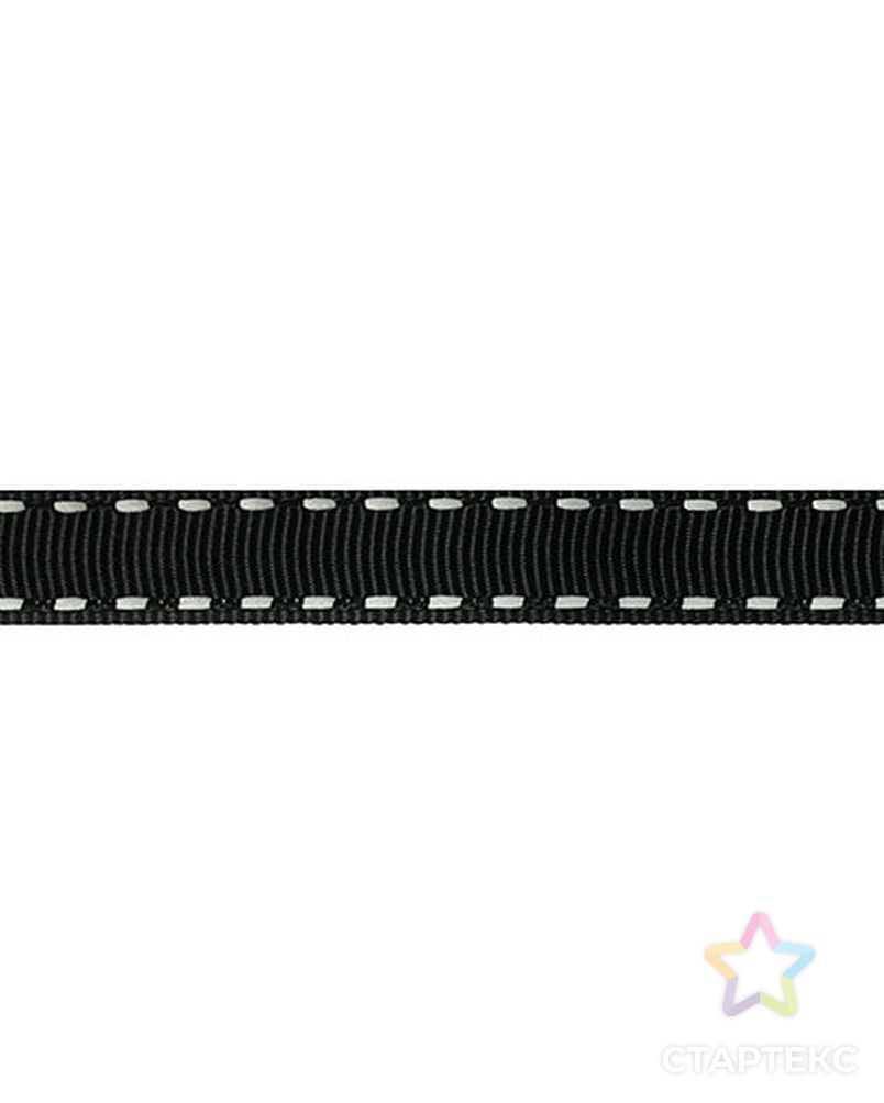 Лента репсовая SAFISA с "прострочкой" ш.1см (01 черный) арт. ГЕЛ-100-1-ГЕЛ0109339 1
