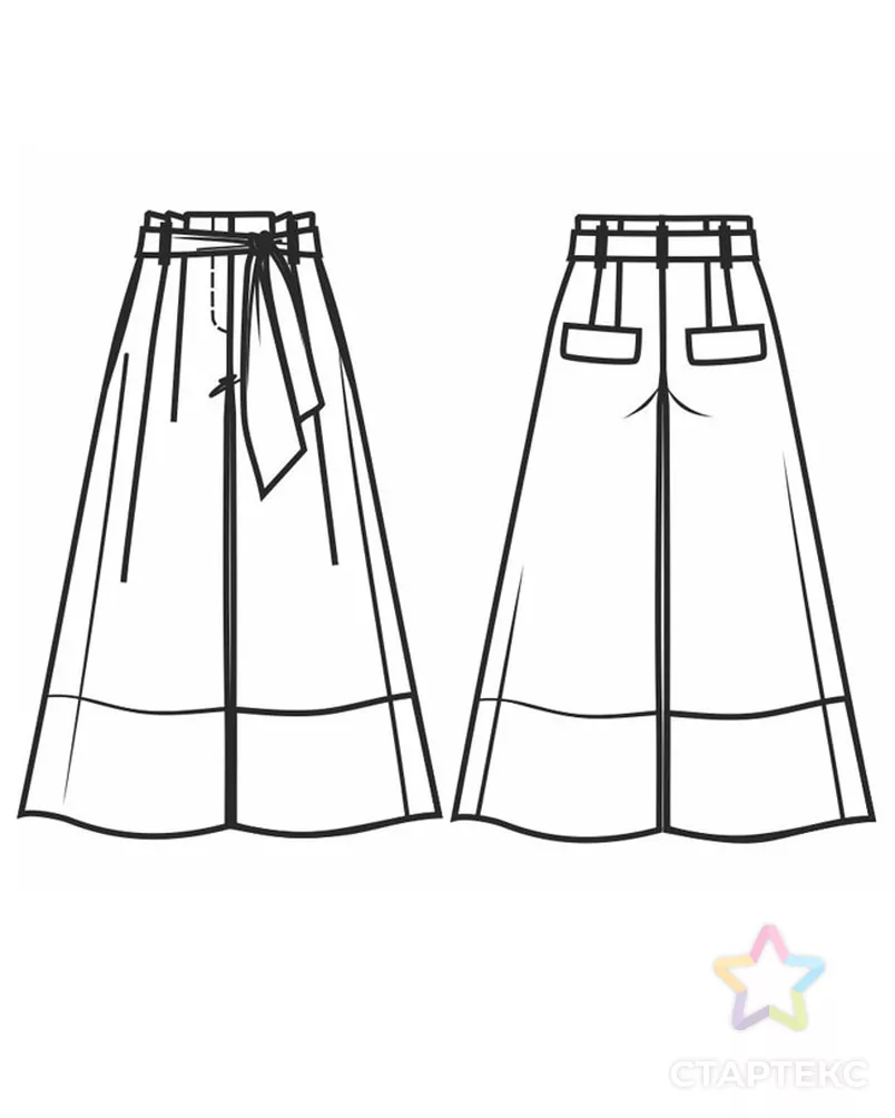 Выкройка брюк № 121 арт. ВКК-8-1-В00011 - рис. 2