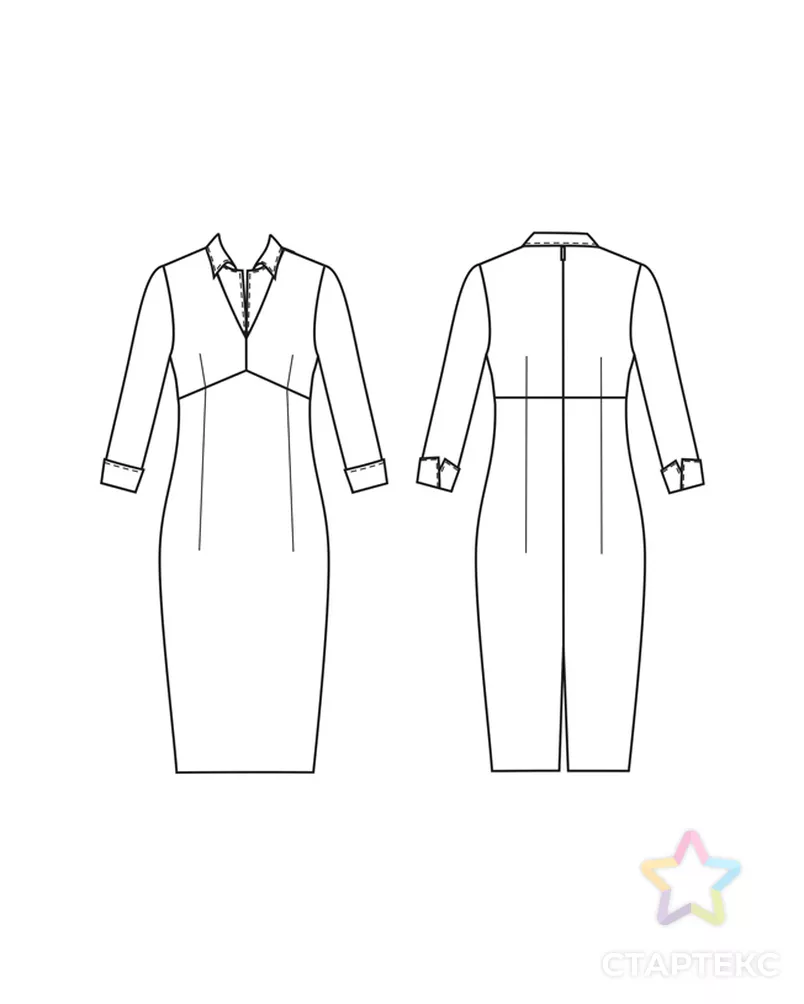 Выкройка платья № 218 арт. ВКК-74-3-В00071 - рис. 2