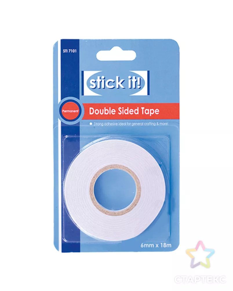 Клейкая лента, двусторонняя, STICK IT, 6 мм х 18 м арт. ГЕЛ-13516-1-ГЕЛ0053173 - рис. 1