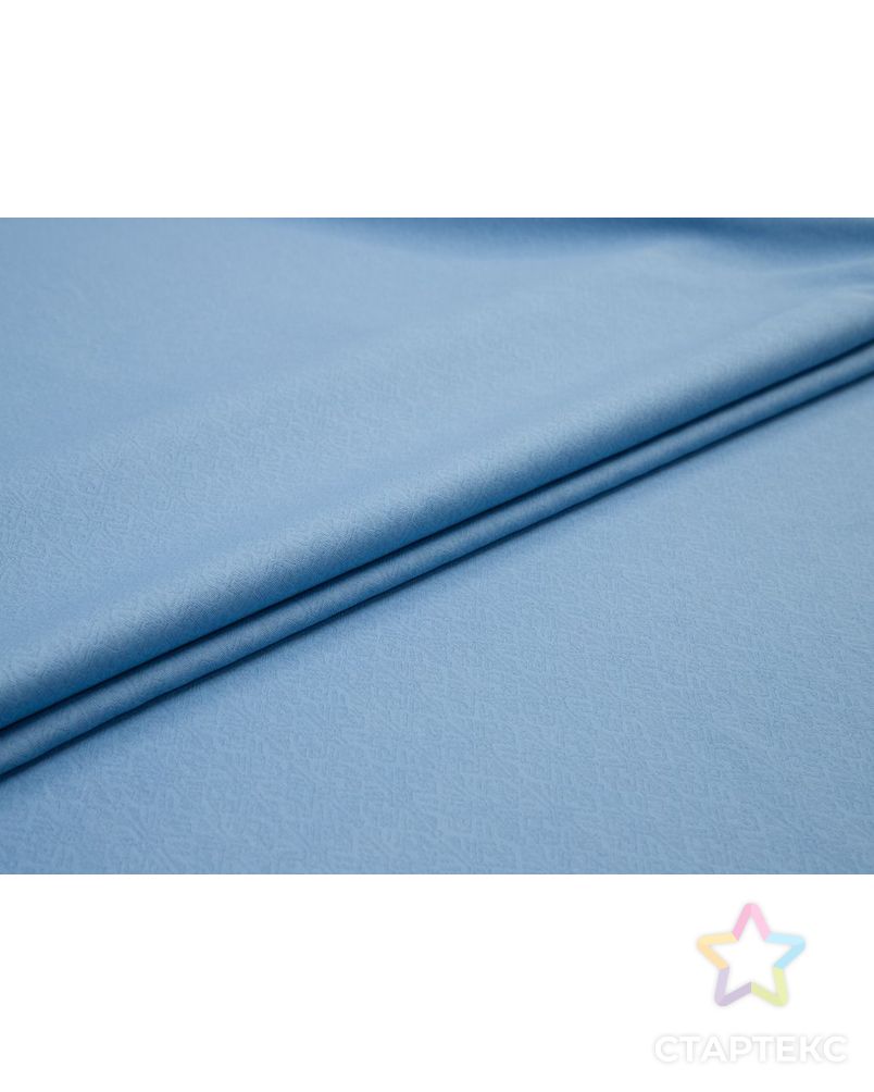 Жаккардовая ткань с мелким геометрическим орнаментом , цвет насыщенный голубой арт. ГТ-8381-1-ГТ-12-10272-8-7-1 2