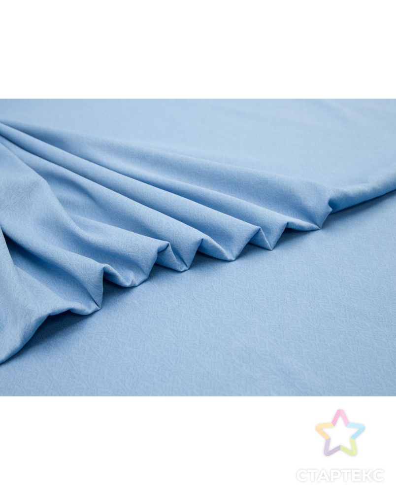 Жаккардовая ткань с мелким геометрическим орнаментом , цвет насыщенный голубой арт. ГТ-8381-1-ГТ-12-10272-8-7-1 3