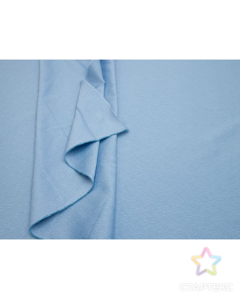 Жаккардовая ткань с мелким геометрическим орнаментом , цвет насыщенный голубой арт. ГТ-8381-1-ГТ-12-10272-8-7-1 5