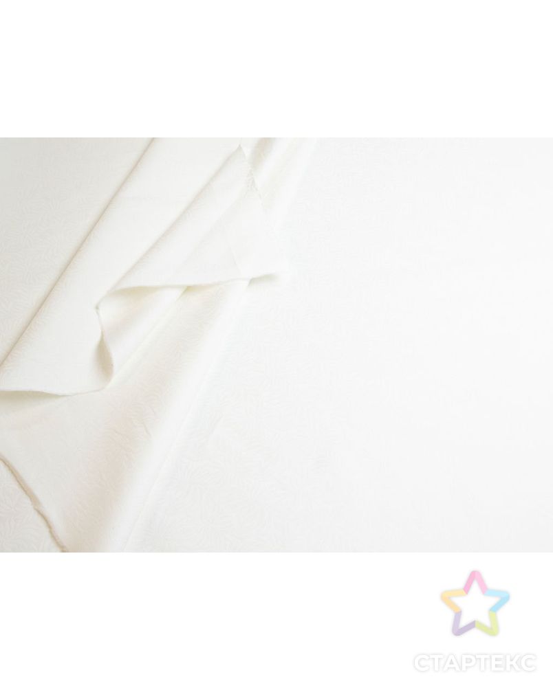 Жаккардовая ткань с растительным рисунком, цвет белый арт. ГТ-7237-1-ГТ-12-8952-2-2-1 5