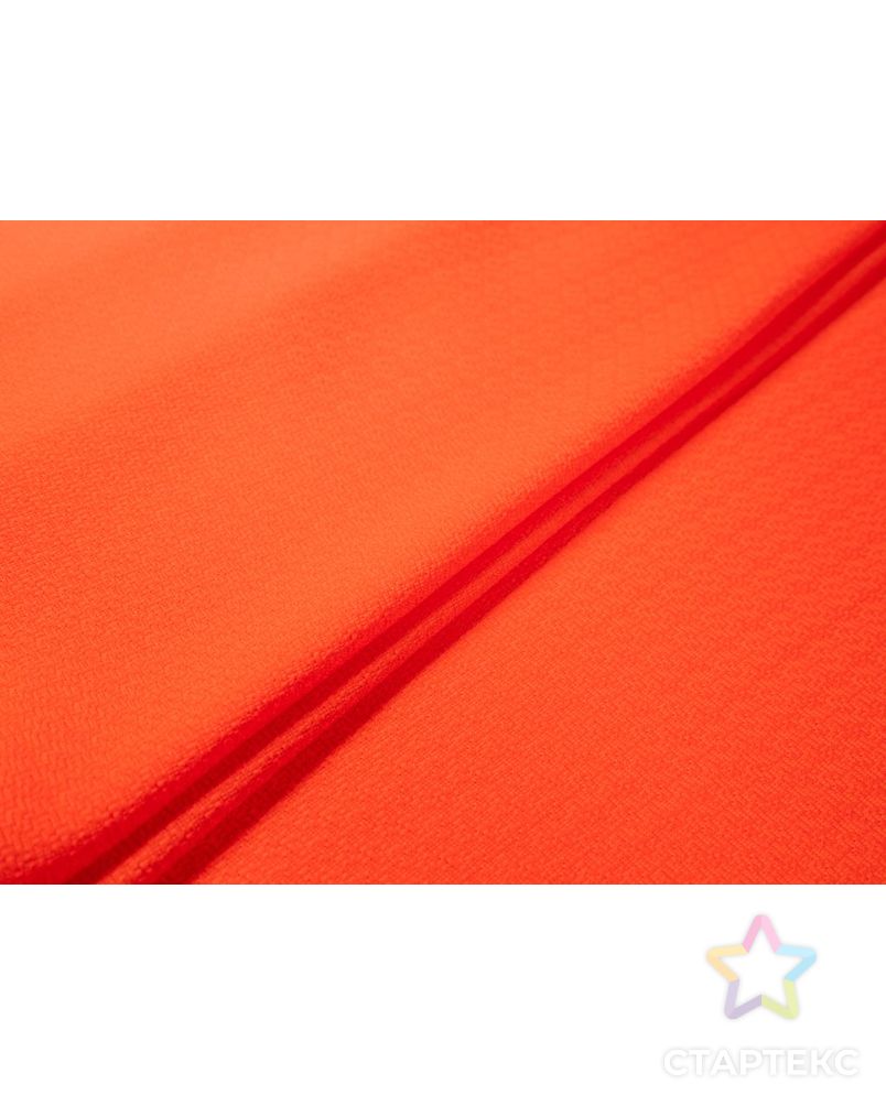Жаккардовая ткань с мелкой текстурой, цвет ярко-оранжевый арт. ГТ-7457-1-ГТ-12-9343-1-24-1 2