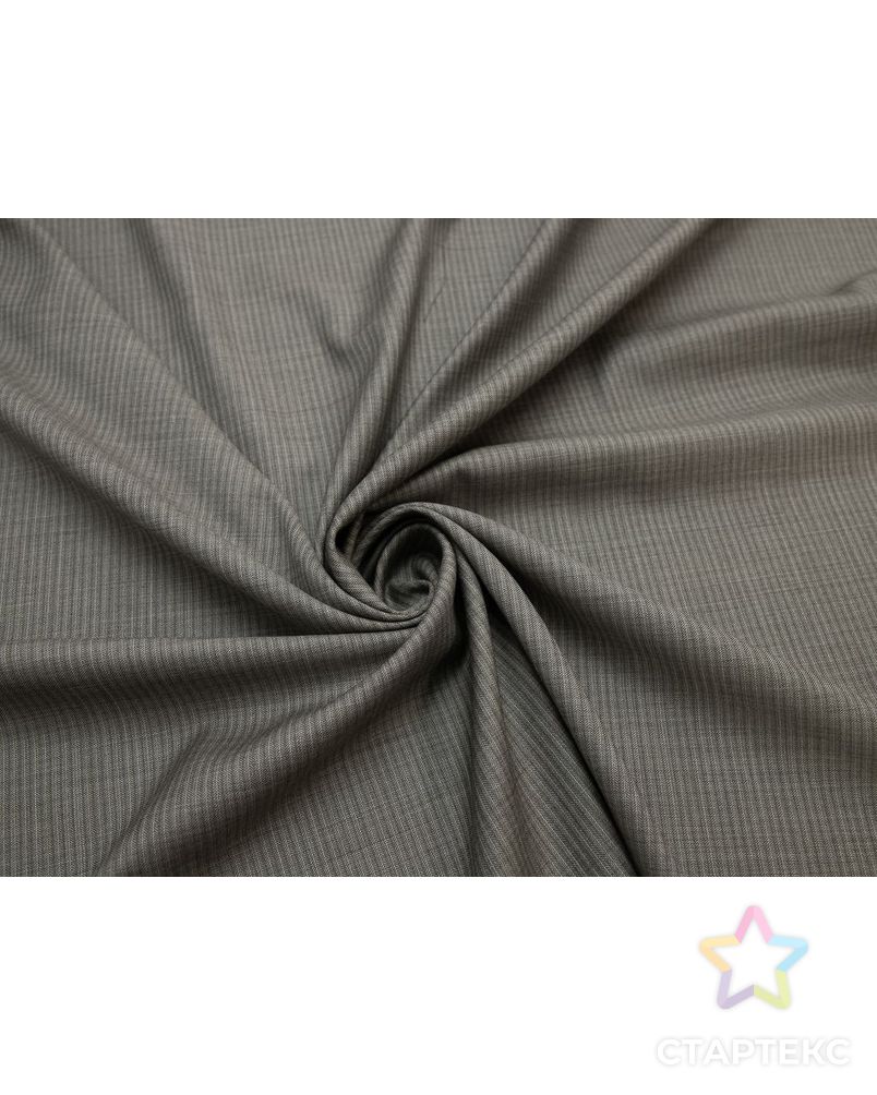 Шерстяная костюмная ткань в полоску, цвет темно-серый арт. ГТ-8151-1-ГТ-17-10003-3-29-1 1