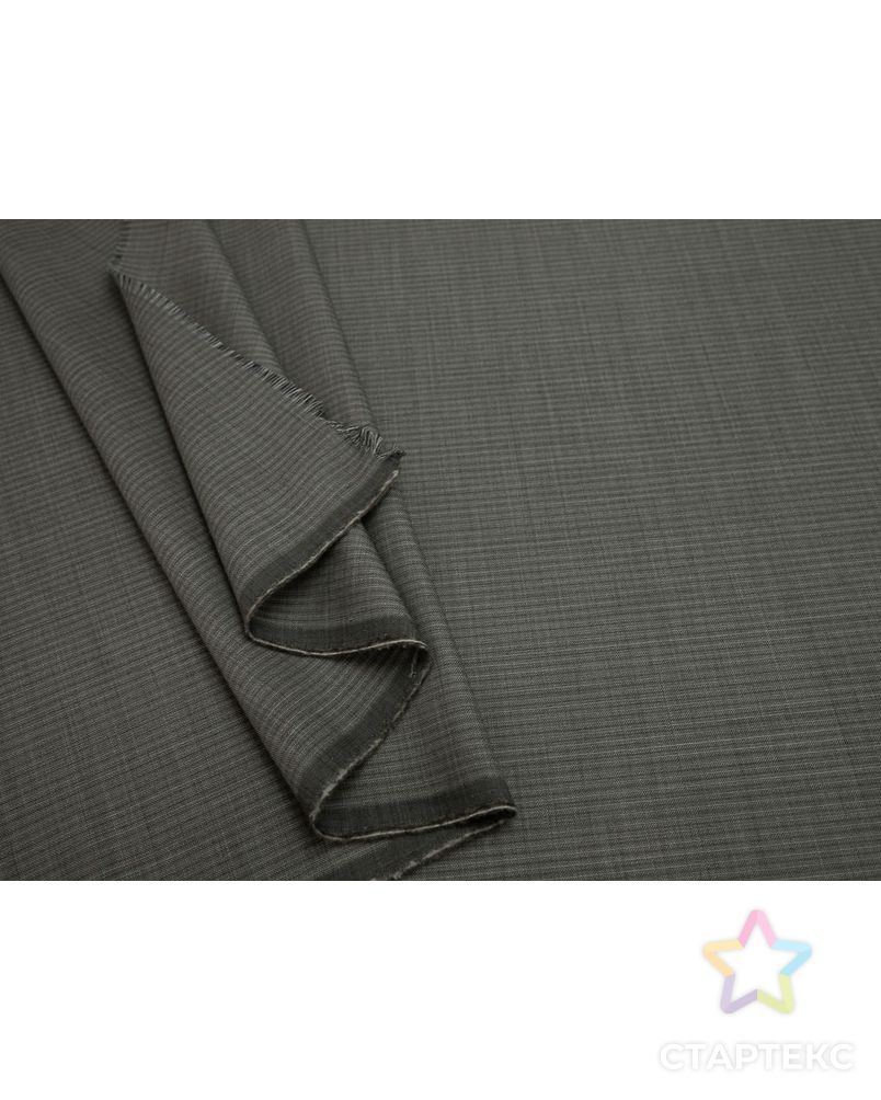 Шерстяная костюмная ткань в полоску, цвет темно-серый арт. ГТ-8151-1-ГТ-17-10003-3-29-1 5