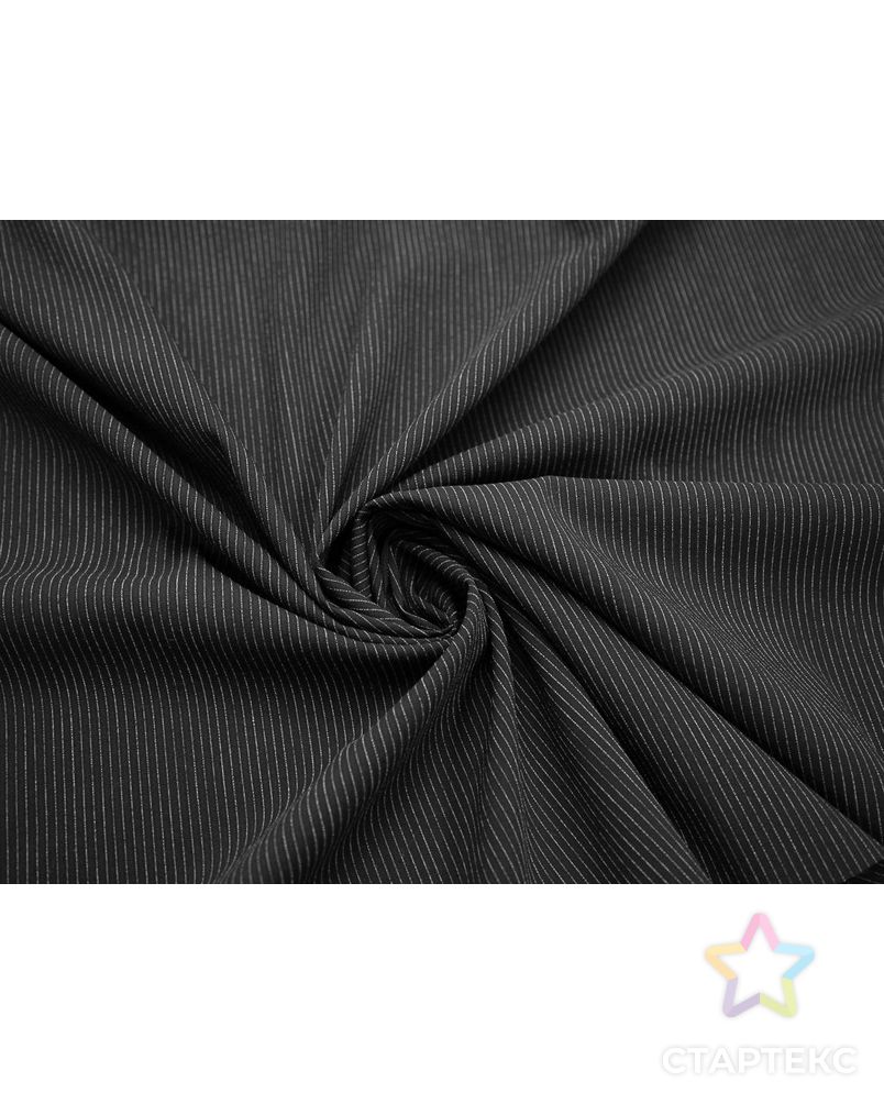 Шерстяная костюмная ткань в фактурную полоску, цвет черно-белый арт. ГТ-8154-1-ГТ-17-10006-3-37-1 1