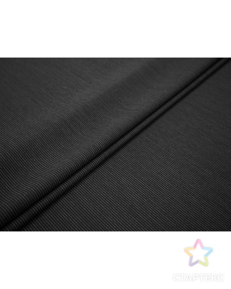Шерстяная костюмная ткань в фактурную полоску, цвет черно-белый арт. ГТ-8154-1-ГТ-17-10006-3-37-1 2