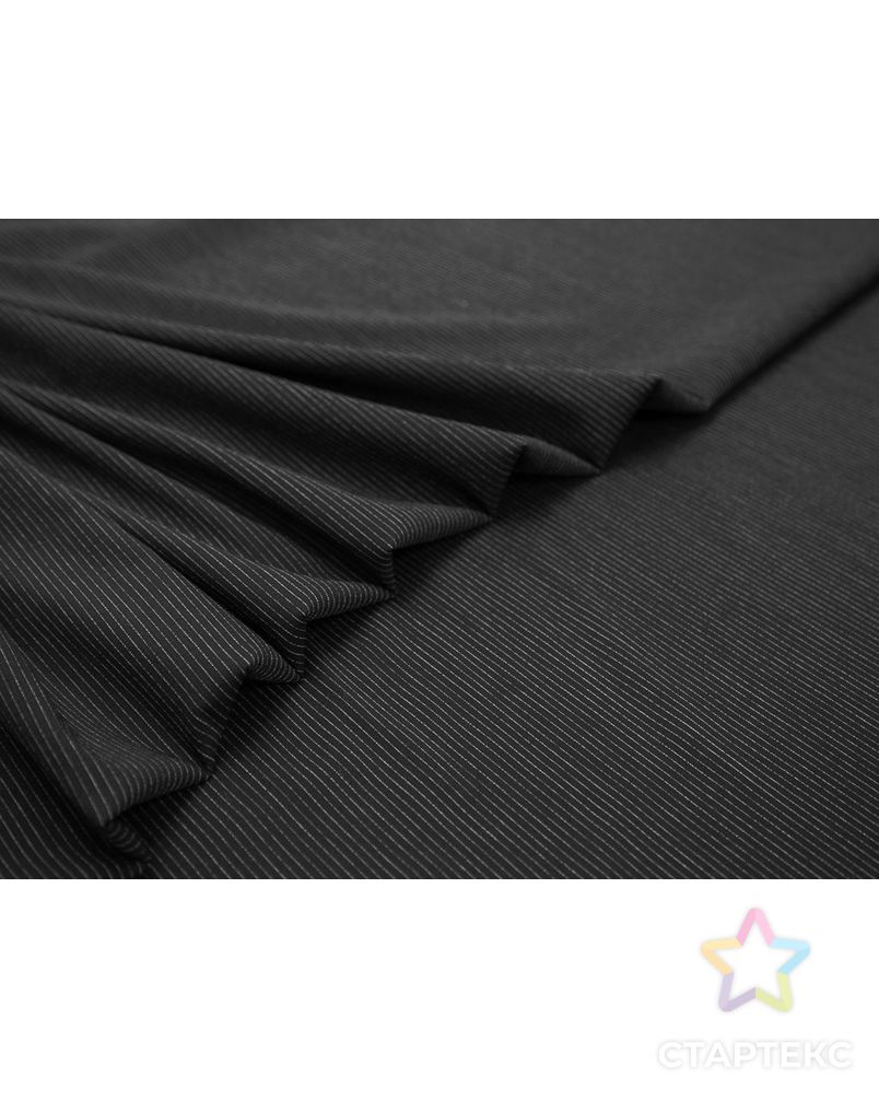 Шерстяная костюмная ткань в фактурную полоску, цвет черно-белый арт. ГТ-8154-1-ГТ-17-10006-3-37-1 3