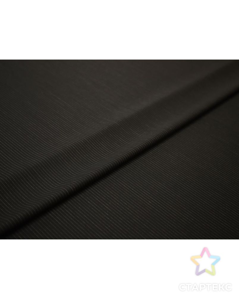 Шерстяная костюмная ткань в белую полоску на черном фоне арт. ГТ-8177-1-ГТ-17-10029-3-37-1 6