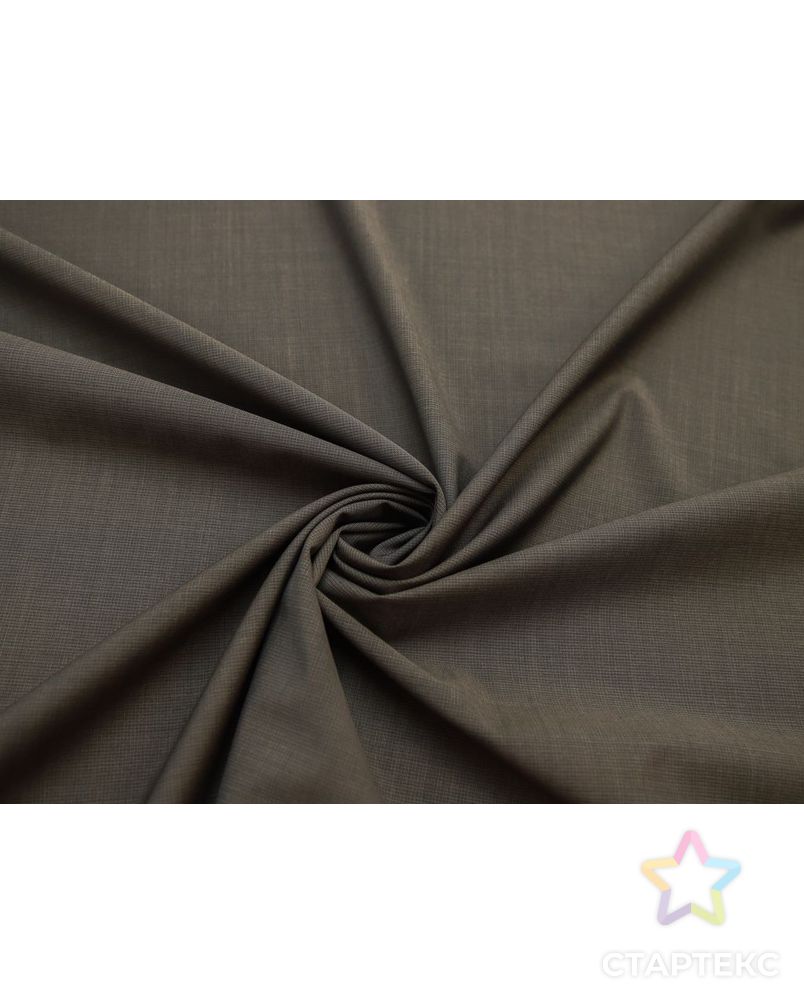 Шерстяная костюмная ткань меланжевая, цвет шоколадный арт. ГТ-8203-1-ГТ-17-10059-6-14-1 1