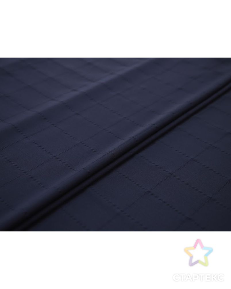 Шерстяная костюмная ткань с фактурной клеткой, цвет глубокий синий арт. ГТ-8206-1-ГТ-17-10062-4-30-1 2
