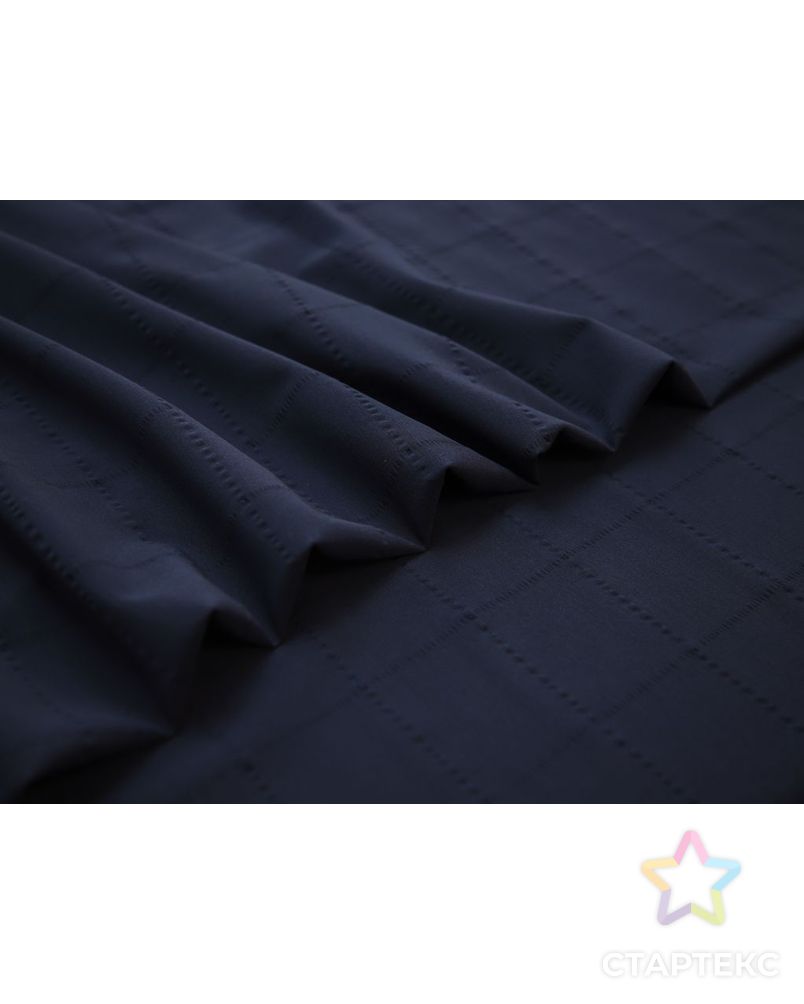 Шерстяная костюмная ткань с фактурной клеткой, цвет глубокий синий арт. ГТ-8206-1-ГТ-17-10062-4-30-1 3