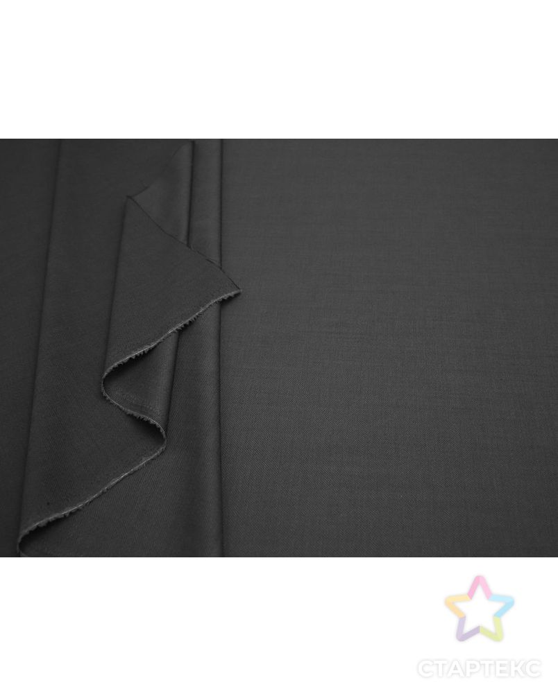Шерстяная костюмная ткань с диагональными дорожками, цвет графитовый арт. ГТ-8207-1-ГТ-17-10063-3-29-1 5