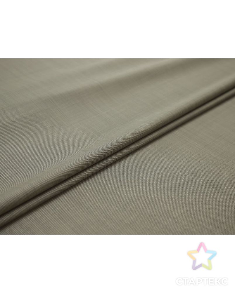Шерстяная костюмная ткань в узкую полоску, цвет серо-бежевый арт. ГТ-8212-1-ГТ-17-10071-3-21-1 2