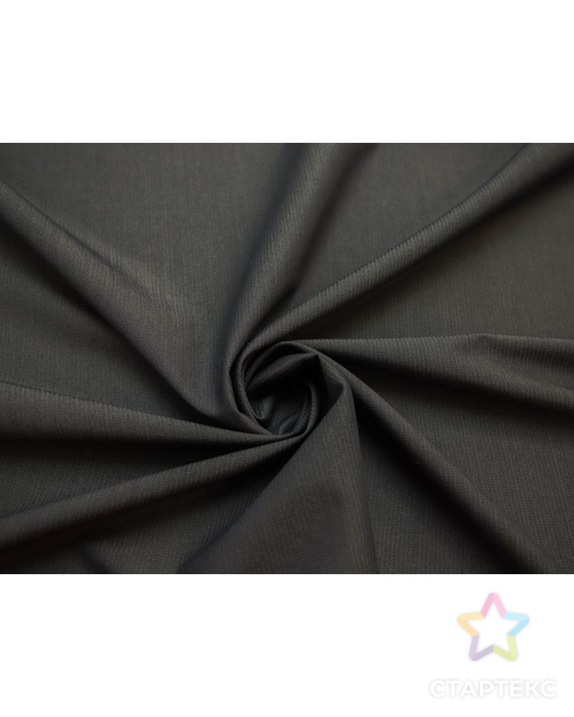 Шерстяная костюмная ткань в полоску, цвет графитово-серый арт. ГТ-8213-1-ГТ-17-10072-3-29-1 1