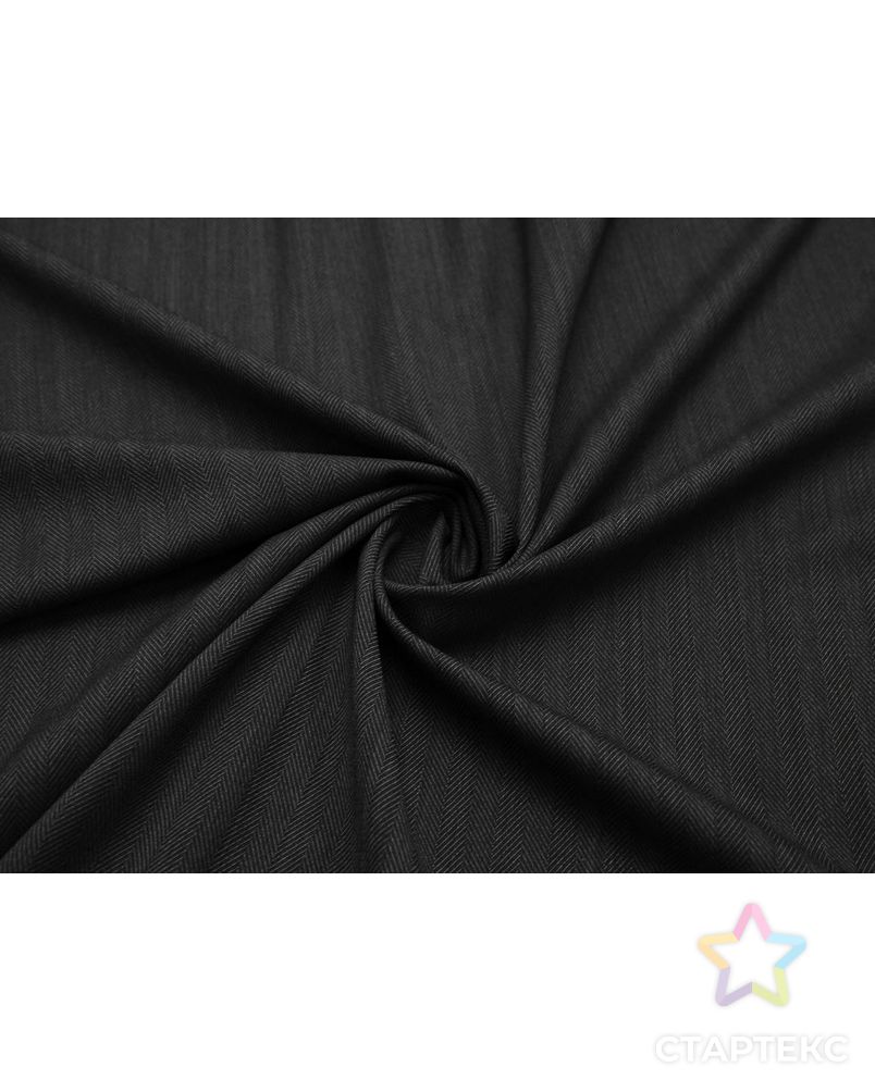 Двухсторонняя костюмная ткань в широкую елочку, цвет темно-серый арт. ГТ-8249-1-ГТ-17-10113-15-29-1 1