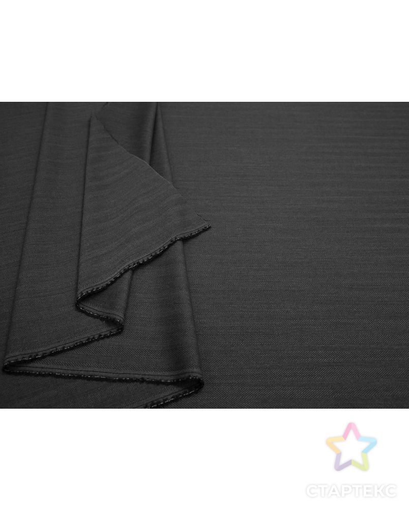 Двухсторонняя костюмная ткань в широкую елочку, цвет темно-серый арт. ГТ-8249-1-ГТ-17-10113-15-29-1 5