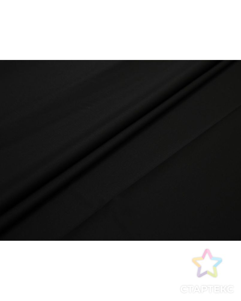Двухсторонняя костюмная ткань однотонная, цвет угольно-черный арт. ГТ-8260-1-ГТ-17-10126-1-38-1 2