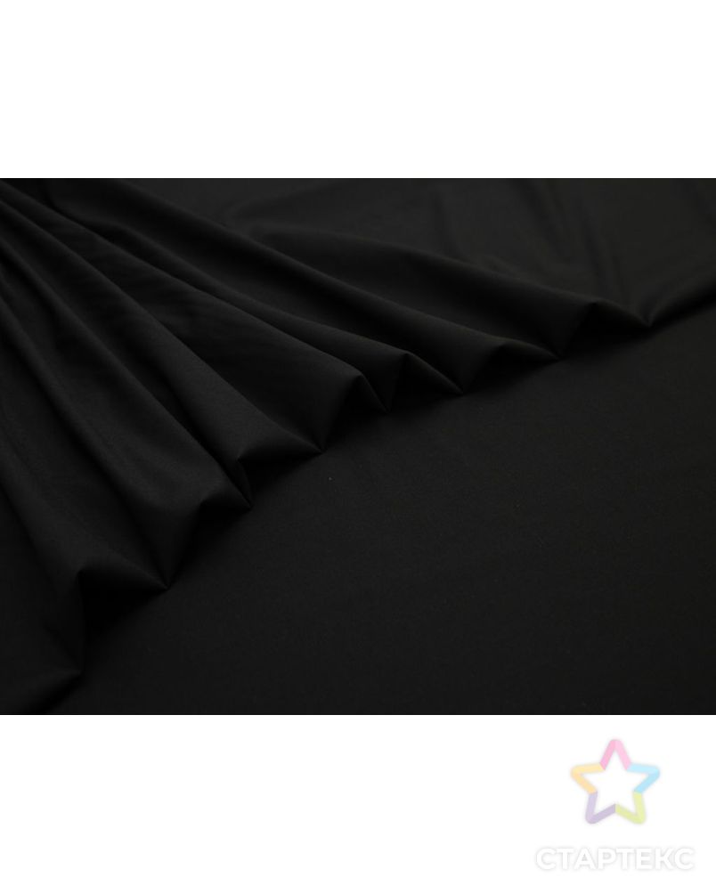 Двухсторонняя костюмная ткань однотонная, цвет угольно-черный арт. ГТ-8260-1-ГТ-17-10126-1-38-1 3
