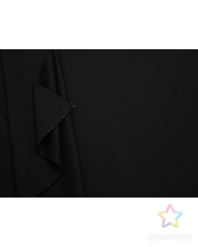 Двухсторонняя костюмная ткань однотонная, цвет угольно-черный арт. ГТ-8260-1-ГТ-17-10126-1-38-1 5