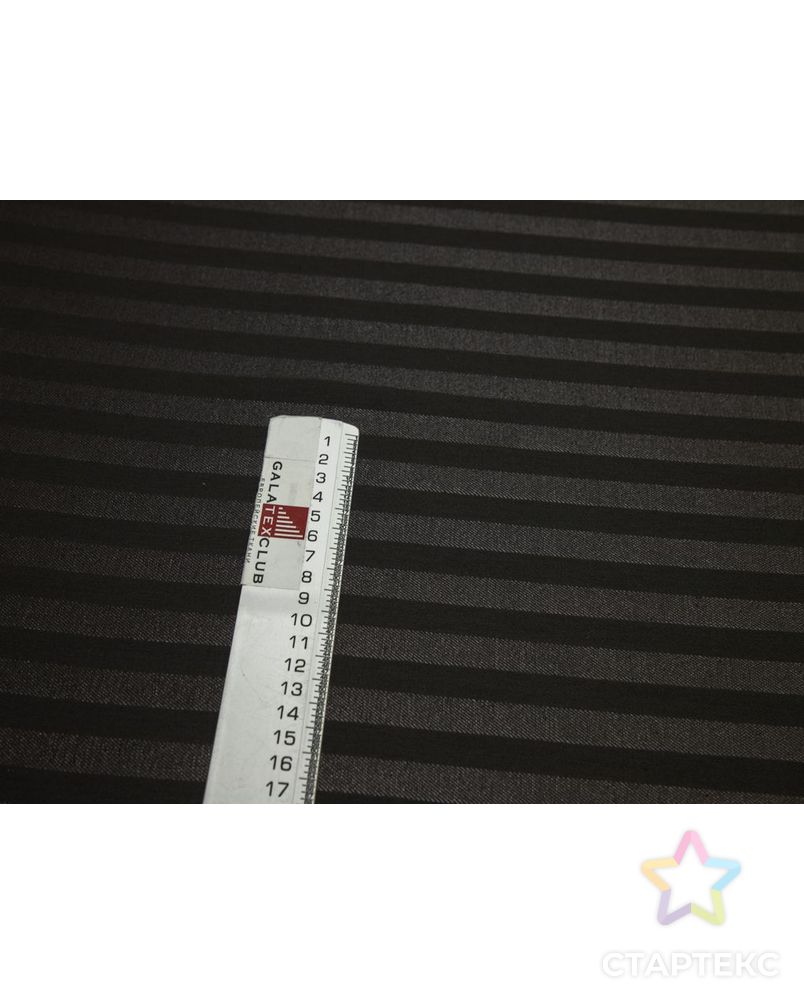 Костюмная ткань в блестящую полоску , цвет черный арт. ГТ-8405-1-ГТ-17-10319-3-38-1 7